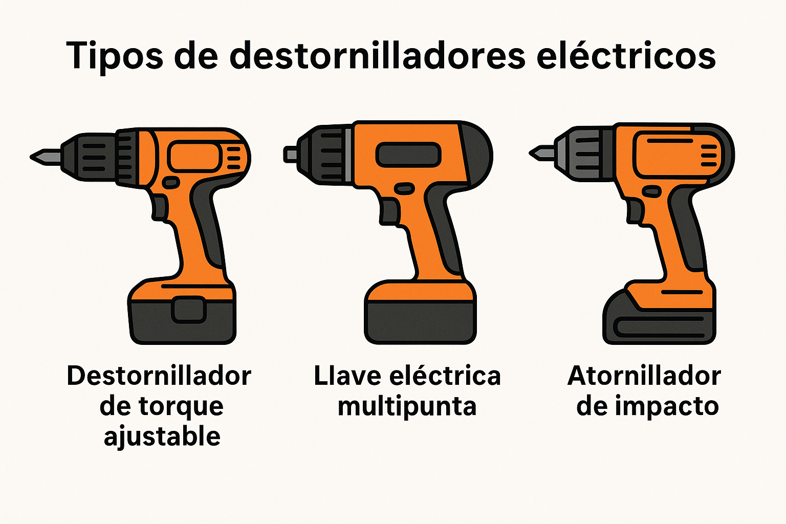 📘 Contenido 3: Tipos de destornilladores eléctricos